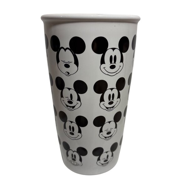 Faces of Mickey Mouse Disney Store16 Oz Ceramic Tumbler Cup - Picture 1 of 7